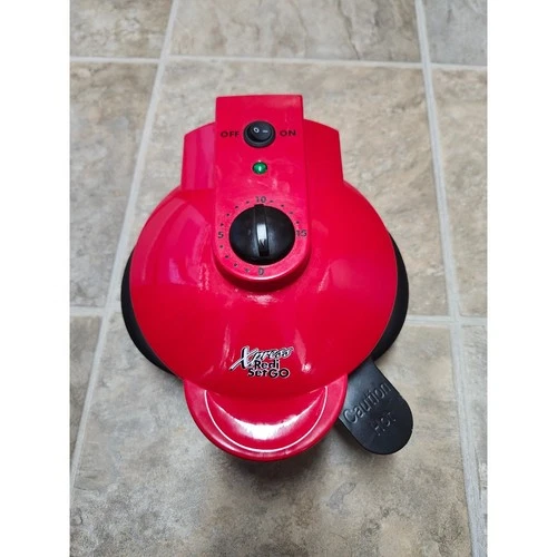 Xpress Redi-Set-Go Electric Cooker Red Grill Maker w/ 1 Pan Insert Tested