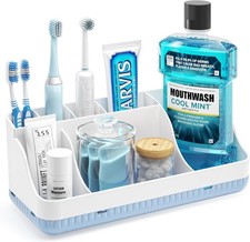 Bathroom Counter Organizer  Storage 7 Slots Detachable Toothbrush Holders