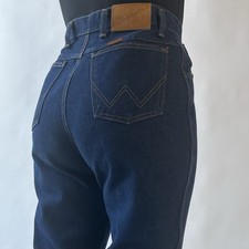 70s Wrangler No Fault High Waisted 5 Pocket Jeans Dark Wash Size 14/ 29x31
