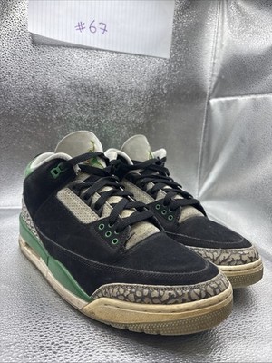 Jordan Air Jordan 3 Retro  Men SZ 9.5 Pine Green Mid Top Black Green Cement