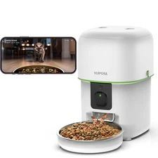 Automatic Cat Feeder with Camera - 5G WiFi Auto Cat Food Dispenser, 1080P HD ...