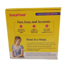 SneakPeek Early Gender Test Lab Fee Not Included Exp 09/2026 NEW Sealed