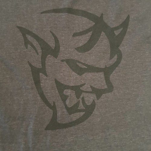 Mens Gray Dodge Demon Graphic T-Shirt Large