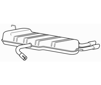 Rear Exhaust Silencer Back Box for Audi A3 FSi BAG/BLF/BLP 1.6 (2003-2004)