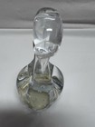 4” H Art Clear Glass Swan Paperweight  Hand Blown Controlled Bubble Bullicante — photo 2