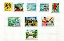 9  QE2 JAMAICA  (1972) GOOD USED STAMPS.