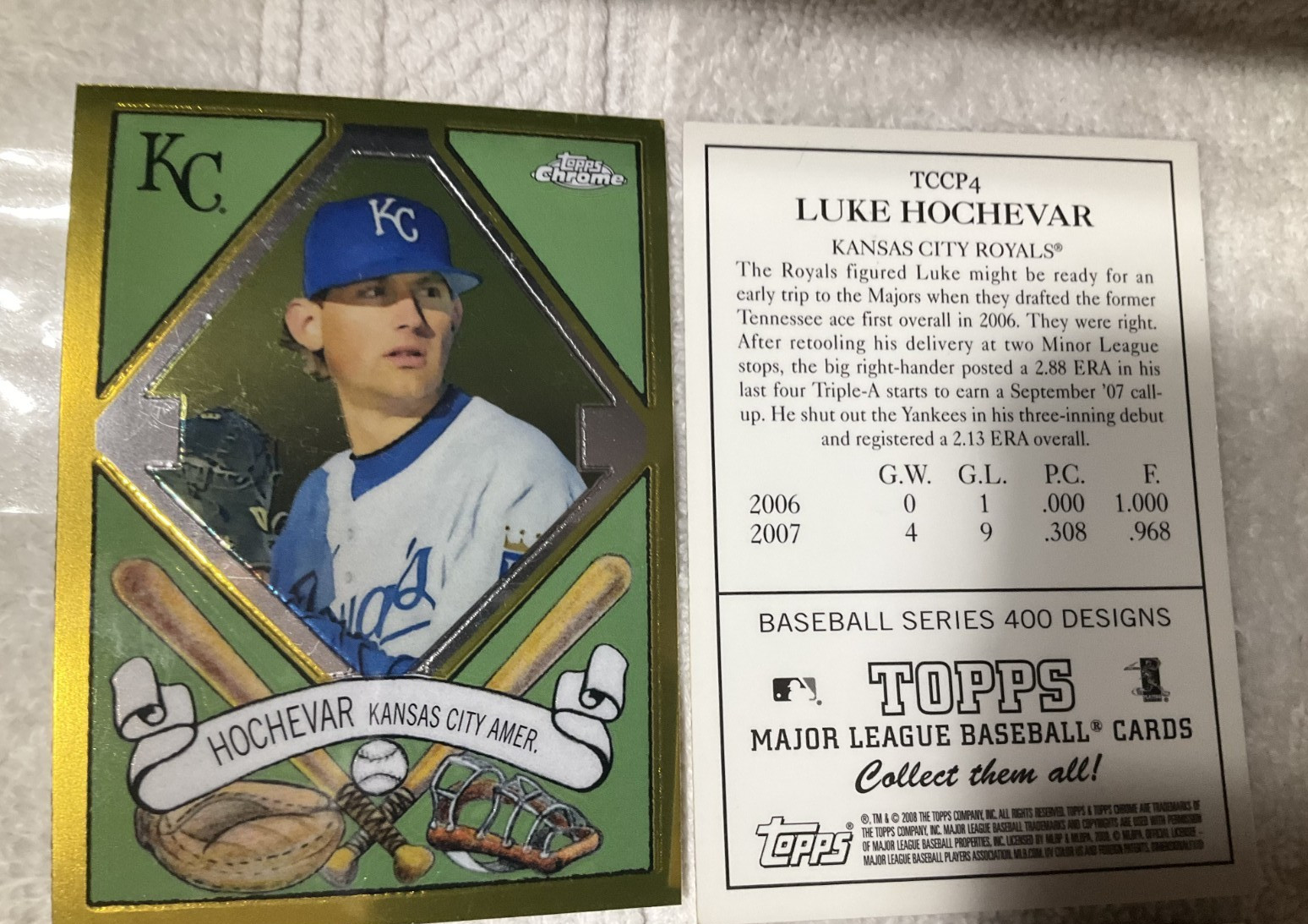 2008 Topps Chrome Luke Hochevar #TCCP4 INSERT Rookie ROYALS VOLS
