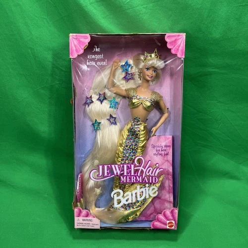 Vintage 1995 Jewel Hair Mermaid Barbie - NRFB (Longest Hair Ever!) Blonde #14586