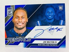 2024 Panini Donruss Elite Pen Pals Blue Ink Joe Milton III Rookie Auto RC