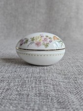 Wedgwood Floral Oval Trinket Box with Lid – Bone China – Made in England