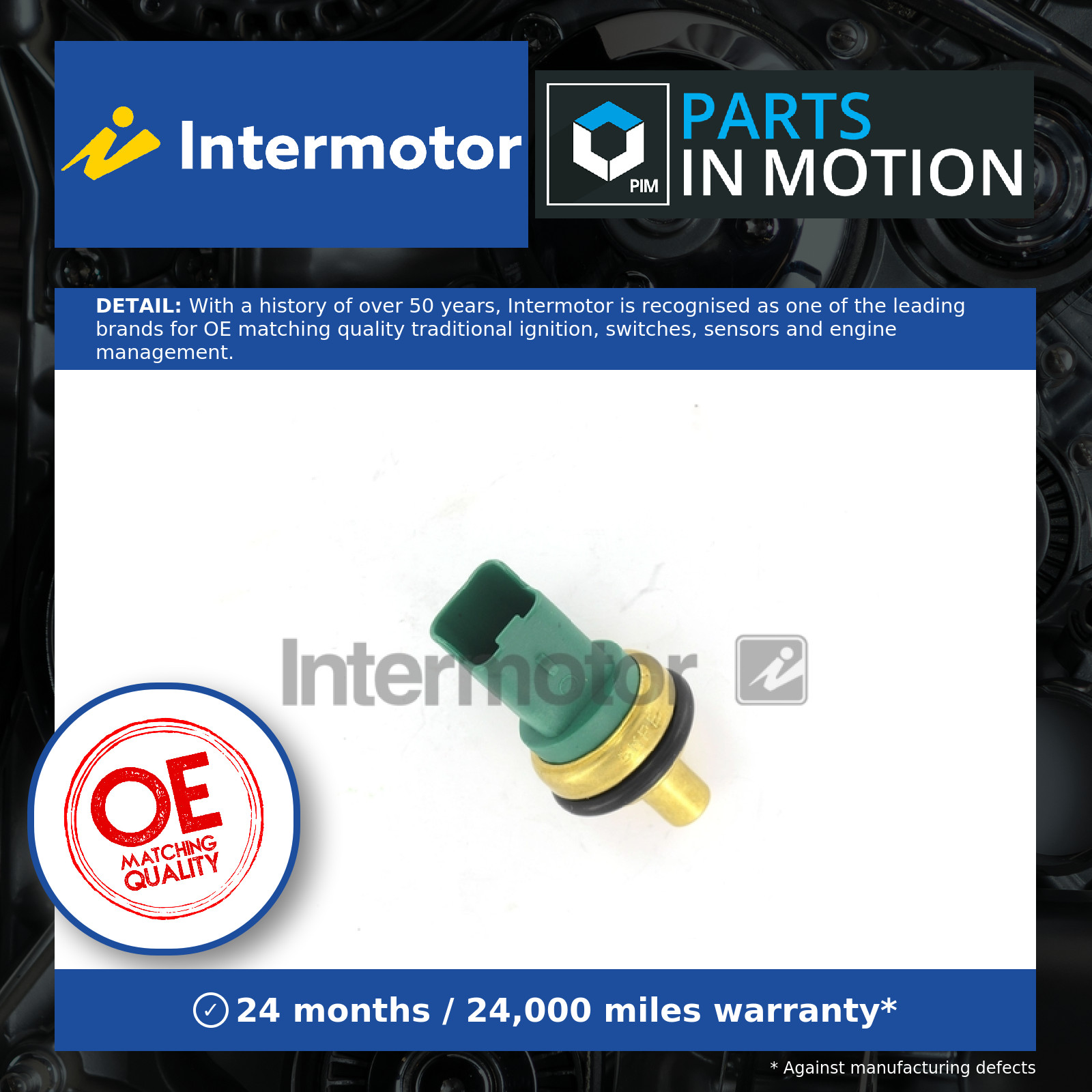Coolant Temperature Sensor 55165 Intermotor Sender Transmitter 9632562080 New - Image 3
