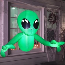 Joiedomi 4.5FT Halloween Inflatable Alien Outdoor Decorations, Multicolor 