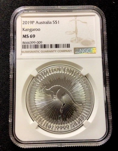 2019P Australia Silver 1$ Kangaroo! NGC MS69! ENN Coins
