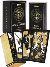 Wyspell Gold Tarot Cards with Guide Book for Beginners Tarot Deck Unique