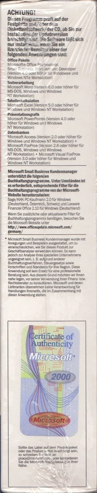 Microsoft Office 2000 Small Business Word Excel Outlook Publisher Kundenmanager - Bild 4 von 4