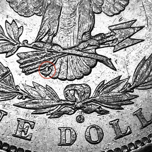 1880 o Morgan Silver XF. Dollar VAM-48 Hangnail Eagle Top 100 $1 U.S Coin # 2462