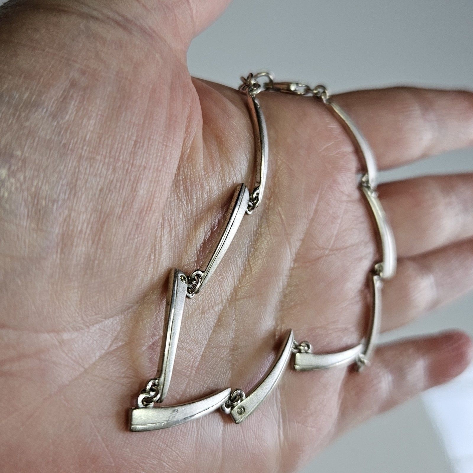 Sterling Silver Diamond Accent Rectangular Bracel… - image 4