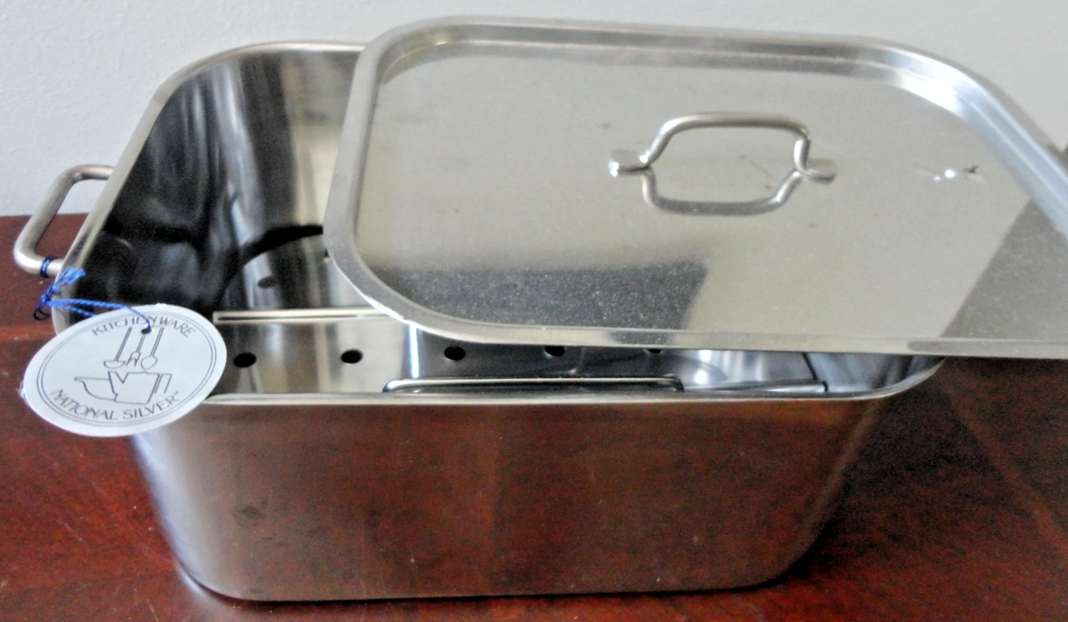 STAINLESS STEEL VENTED FISH POACHER WITH LID ROASTING PAN STEAMER
Opens in a new window or tab