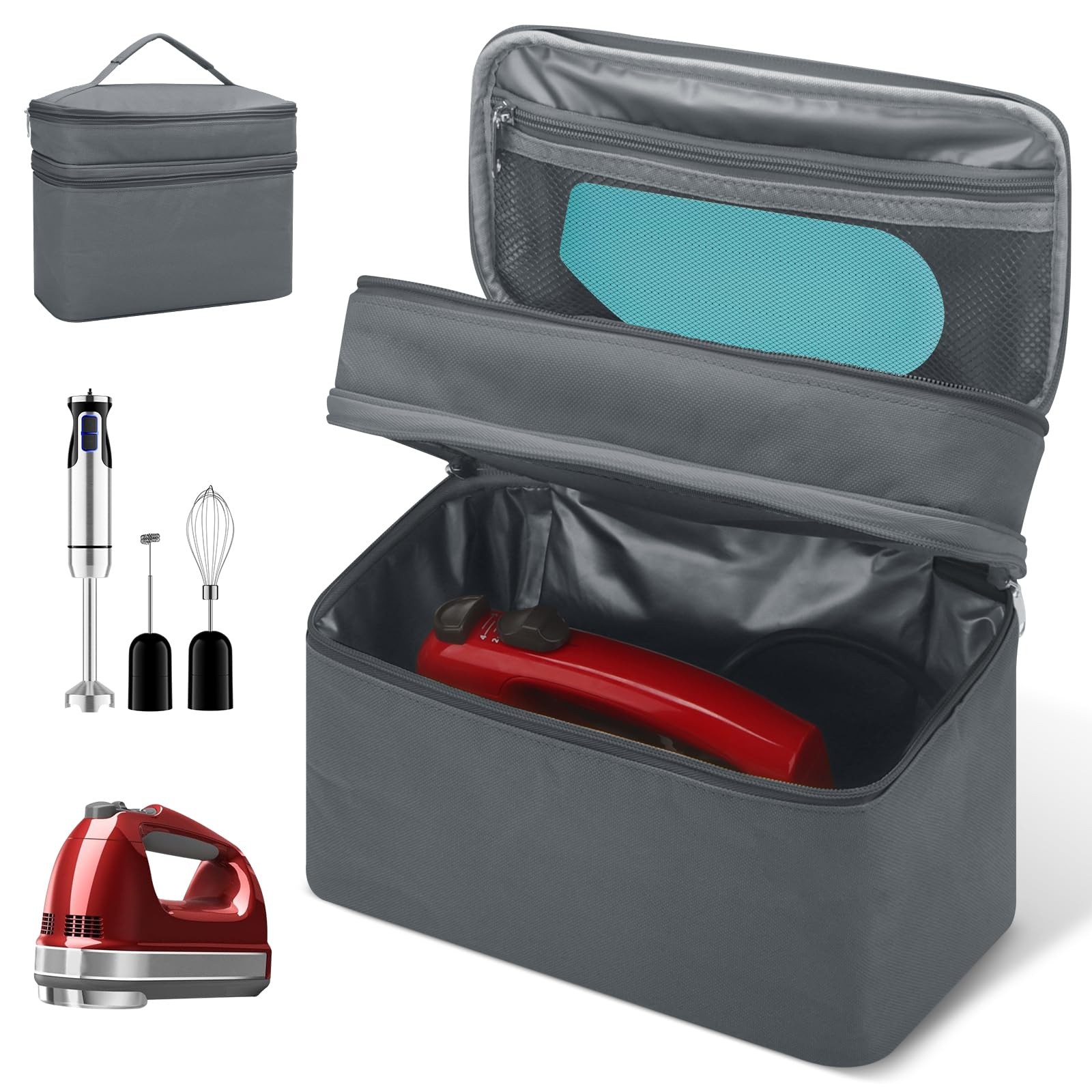 Hand Mixer Case for Kitchen Aid - Immersion Blender Attachme