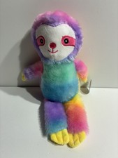 Nanco 11 Inch Tye Dye Sloth Stuffed Animal Plush NWT