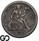 1875 Seated Liberty Dime
