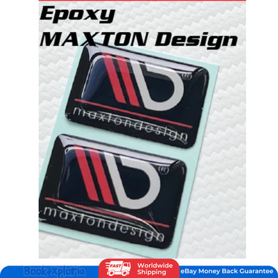 2 x Maxton Design Bodykit Badge Emblem Epoxy Decal Sticker Waterproof Japan