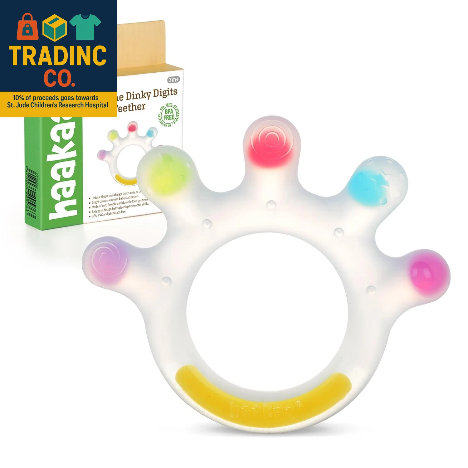 Dinky Digits Palm Teether, Baby Teething Toys, Food Grade Silicone Teethers for
Opens in a new windo