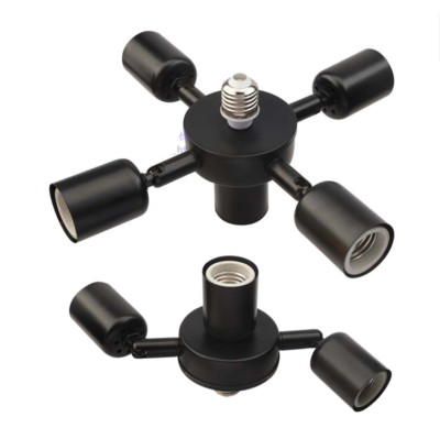Lampenfassung Light Socket Splitter Adapter E27 Lampe Halter 360° Einstellbar