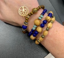 Set of 4 Stackable Beaded Bracelets