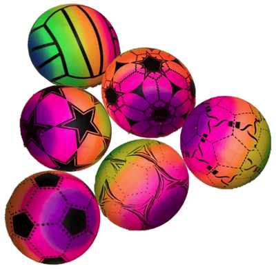 4x Strandball Ø 22 cm Fussball Kunststoffball Plastikball Mitgebsel