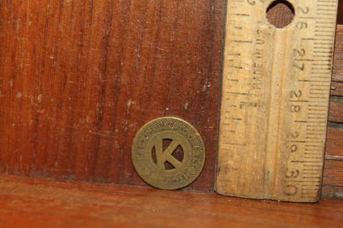Vintage Knoxville Power & Light Tenn Transit Token Power & Light 1926 One Fare
