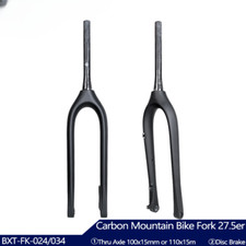 27.5er Full Carbon Mountain Bike Fork 110x15mm/ 100x15mm Thru Axle Hard Fork