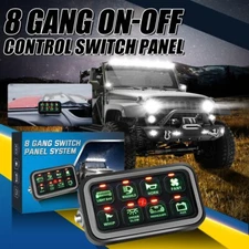 8 Gang Switch Panel Electronic Relay System Control Box +  4FT Extension Cable