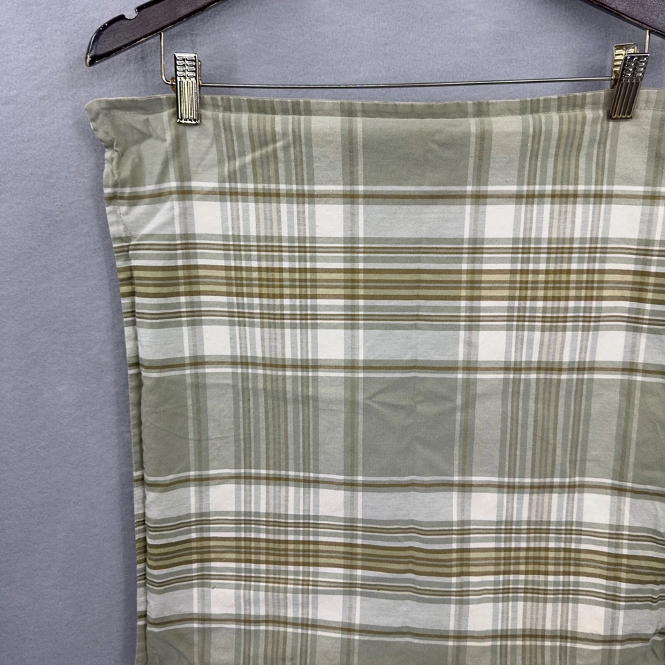 Hardware de restauração xadrez capa de travesseiro quadrada algodão verde conjunto de 5 LEIA DETALHES - Imagem 2 de 4