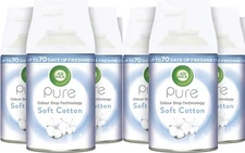 Air Wick Refill Automatic Spray Air Freshener Soft Cotton Scent Pure (Pack of 6)