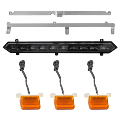 FRONT GRILL LIGHT BAR 3 Amber For Sequoia For Tundra For PRO 2022 2023 2024