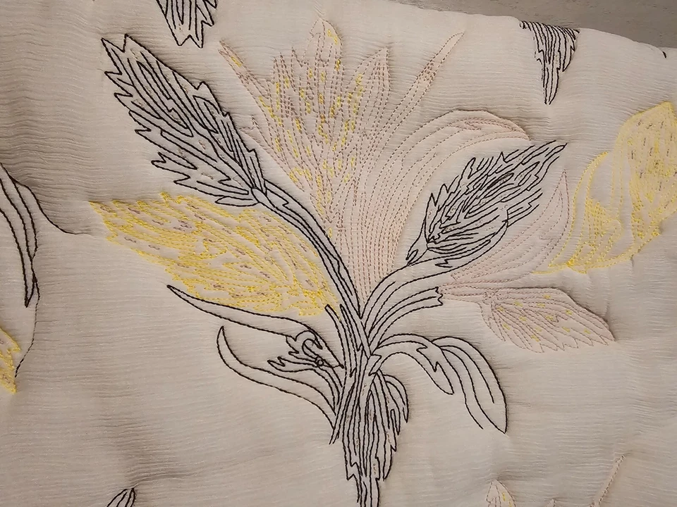 Falda Tory Burch "ninian" Talla 4 Acolchada Floral Amarillo Gris Blanco Foto 4 de 4