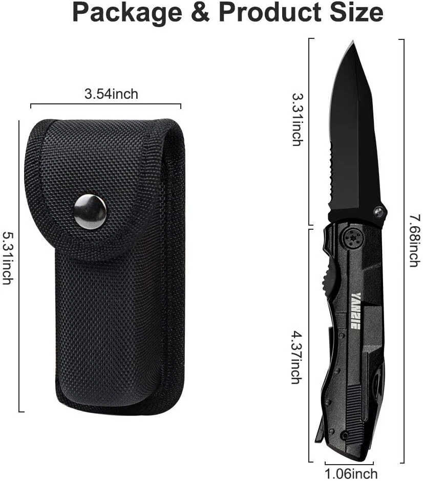 Multi Tool Folding Knife for Fishing Camping Hunting Outdoor Activities for Gift