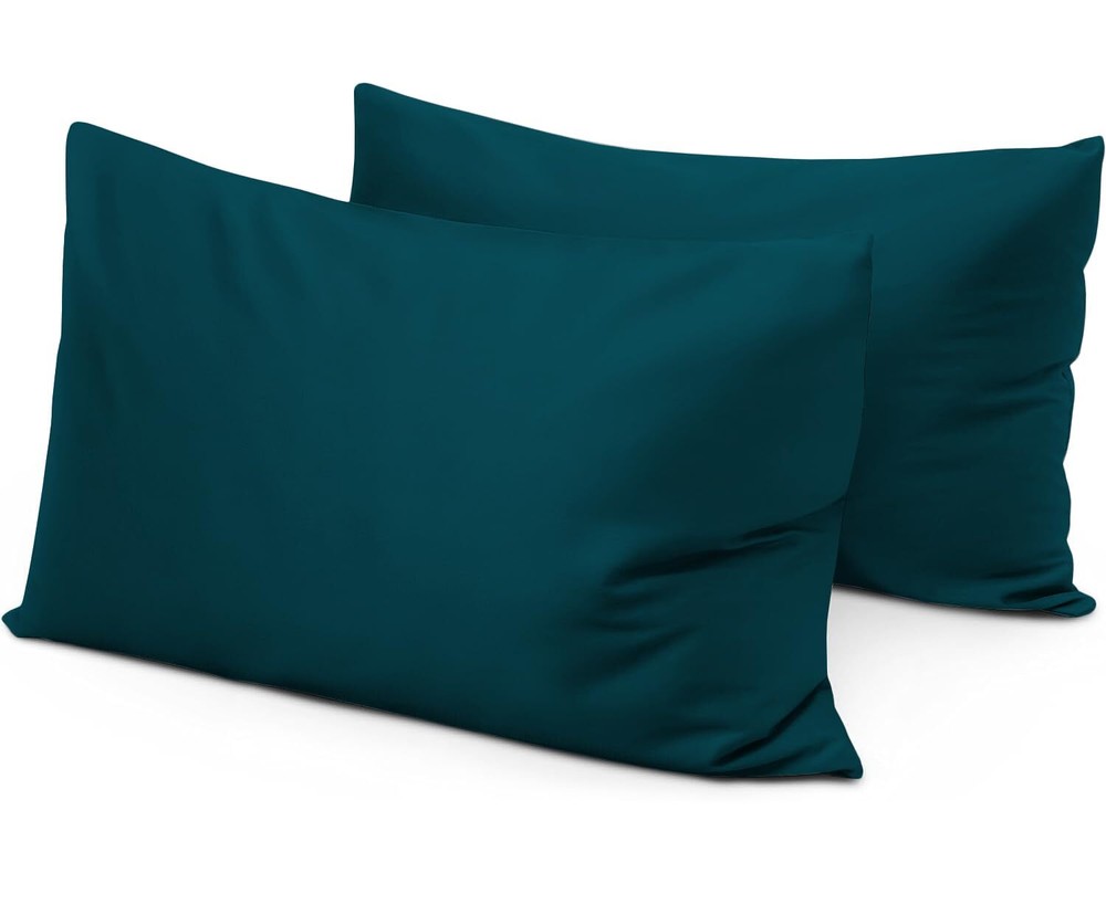 Travel Pillow Case 12x16 Egyptian Cotton Set of 2 Zipper Travel Pillowcase 60...