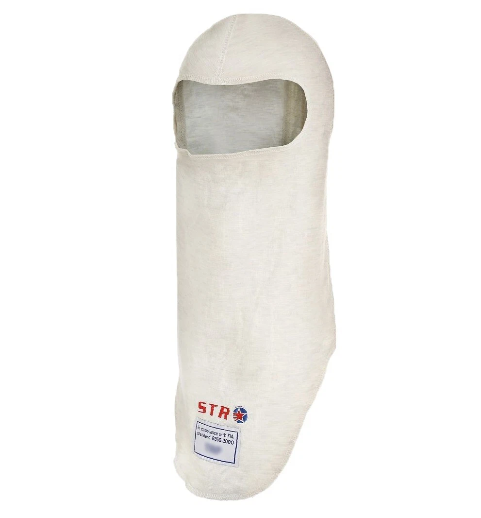 STR FIA Approved Fireproof Balaclava / Mask Nomex one size fits all - WHITE
