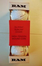Vintage RAM Du Pont Surlyn Cover Golf Balls - 3 Pack New in Box