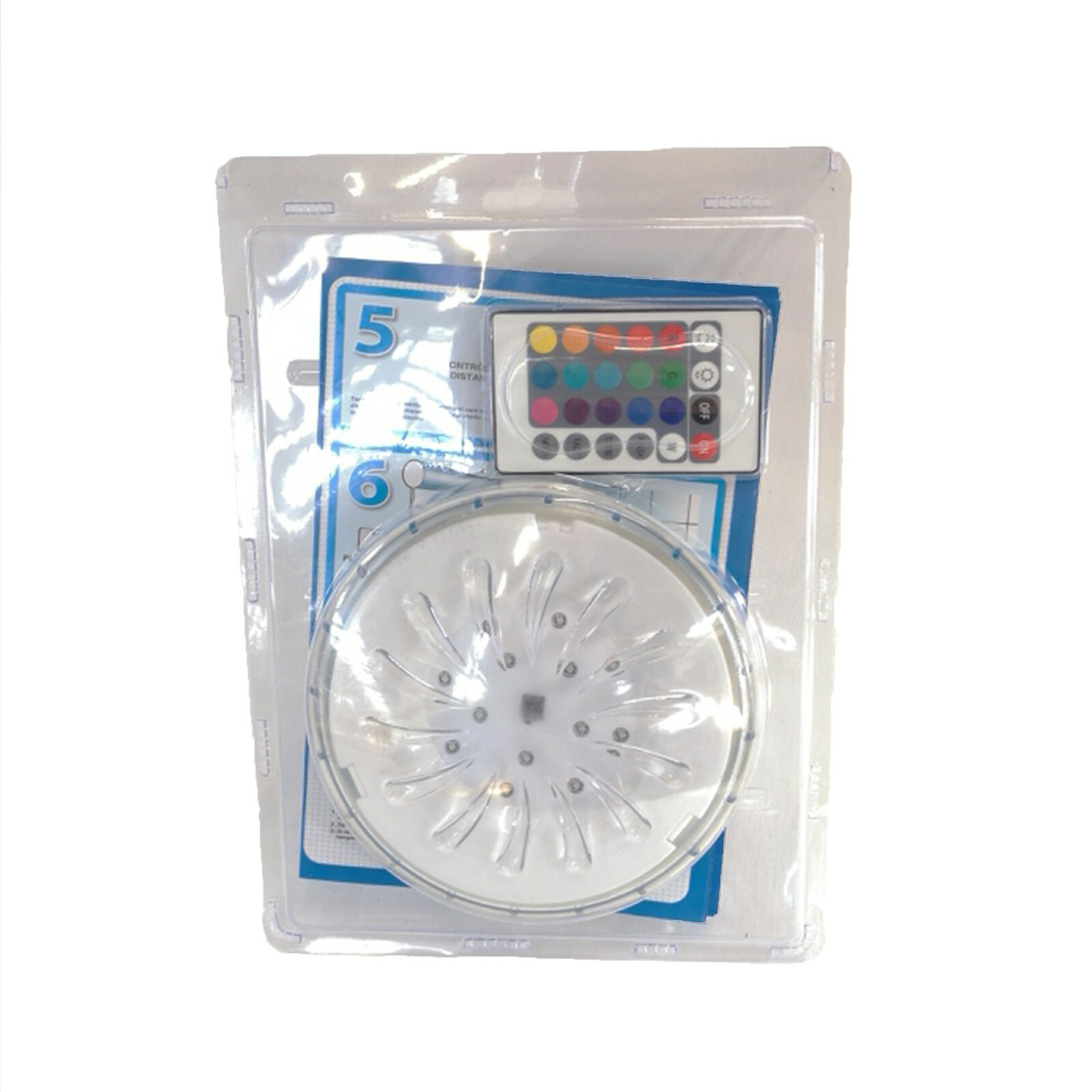 Luz LED multicolor para piscina + fijación magnética remota para piscinas revestidas