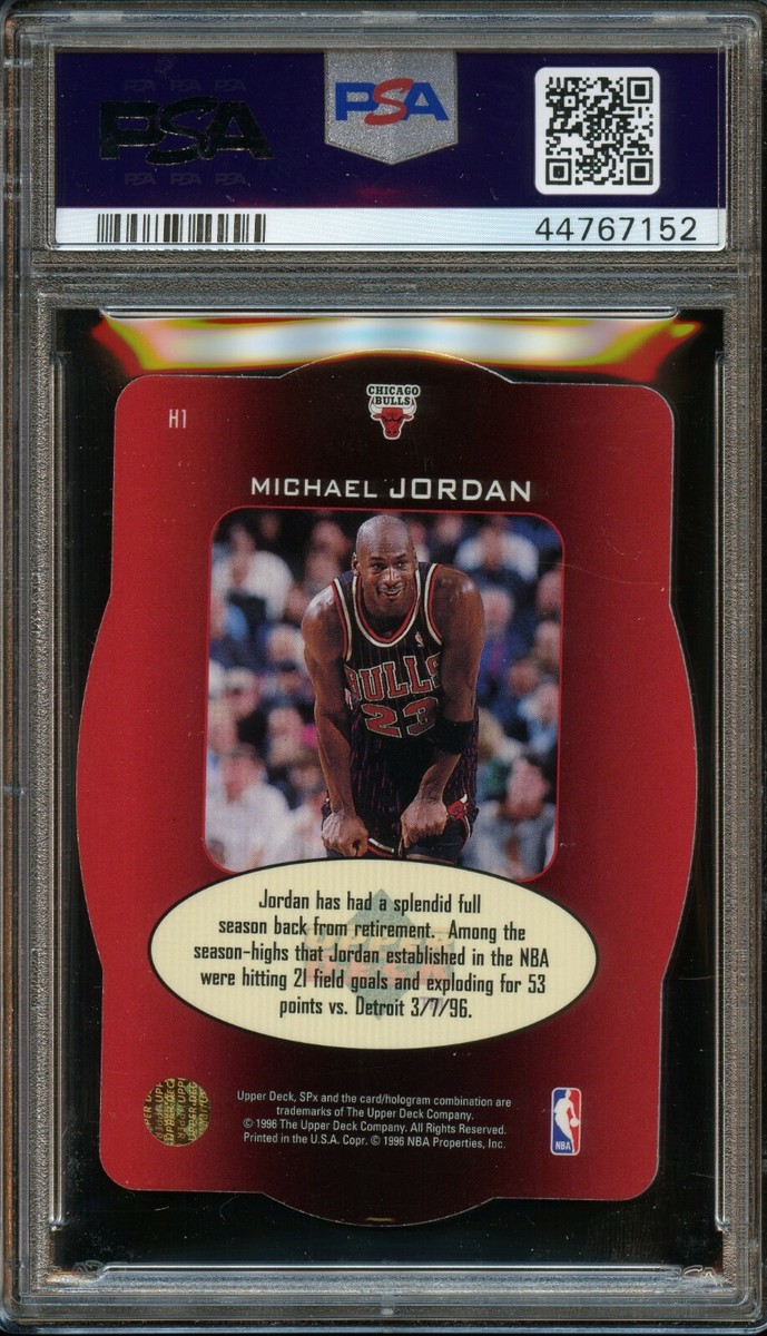 1996 SPx Holoview Heroes Die-Cut Michael Jordan Bulls HOF