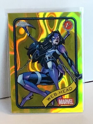 2025 Topps Chrome Marvel Yellow Lava Refractor #32 Web-Head | eBay