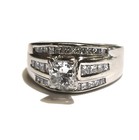 GIA 14K white gold princess diamond engagement 2.02ct Natural ring 8.5g estate — photo 7