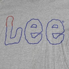 Vintage Lee Shirt XL Gray Vintage USA Made Single Stitch Spellout