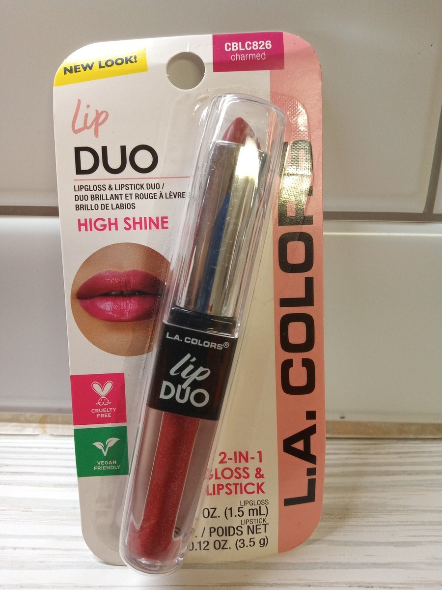 L A Colors Lip Duo 2-N-1 Gloss And Lipstick Charmed CBLC826 | eBay