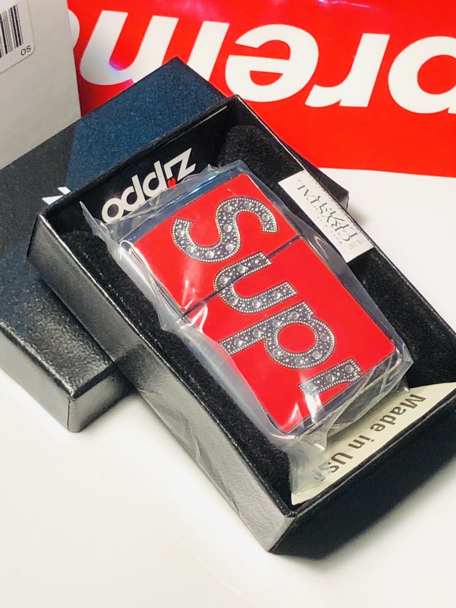 Supreme Swarovski Crystal Zippo Lighter Red - Brand New / Very