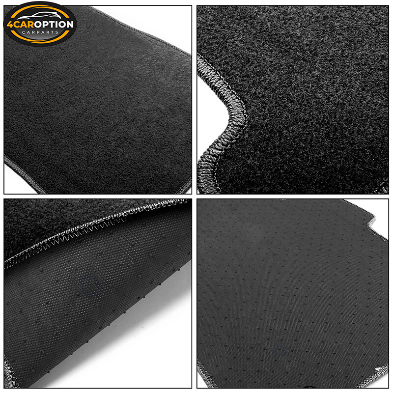 4-Piece Floor Mat Set For 2010-2017 Chevy Equinox – Black Nylon, Front & Rear