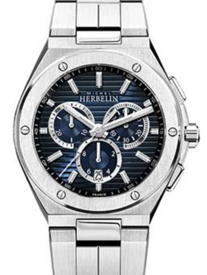 Michel Herbelin Chronograph Men's Watch Ref 37645 Made In France Swiss Movement - Image 2 of 4